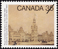 Timbre de 1980 - Thomas Fuller, Édifices du Parlement  - Timbre du Canada