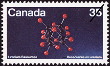 Timbre de 1980 - Ressources en uranium - Timbre du Canada