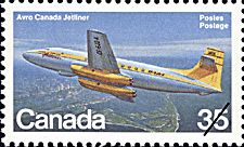 1981 - Avro Canada Jetliner  - Canadian stamp - Stamps of Canada
