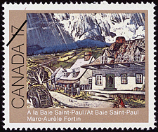 Marc-Aurèle Fortin, At Baie Saint-Paul  1981 - Canadian stamp