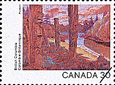 British Columbia, Totems at Ninstints 1982 - Canadian stamp