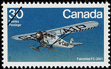 1982 - Fairchild FC-2W1 - Canadian stamp - Stamps of Canada