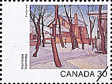 Timbre de 1982 - Manitoba, La maison du docteur Snyder - Timbre du Canada