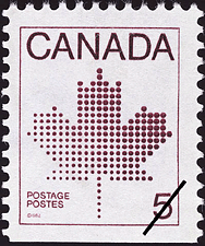Timbre de 1982 - La feuille d'érable - Timbre du Canada