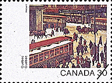 1982 - Quebec, Scène de rue, Montréal - Canadian stamp - Stamps of Canada