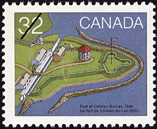 Timbre de 1983 - Le fort de Coteau-du-Lac (QC)  - Timbre du Canada