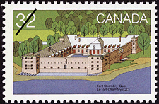 Timbre de 1983 - Le fort Chambly (QC) - Timbre du Canada
