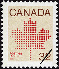 Timbre de 1983 - La feuille d'érable - Timbre du Canada