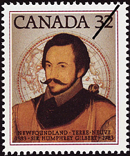 1983 - Newfoundland, 1583-1983, Sir Humphrey Gilbert - Canadian stamp - Stamps of Canada