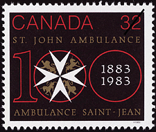 1983 - St. John Ambulance, 1883-1983 - Canadian stamp - Stamps of Canada
