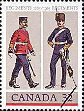 1983 - The Royal Canadian Regiment, The British Columbia Regiment - Canadian stamp - Stamps of Canada