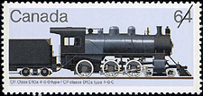 CP classe D10a type 4-6-0 1984 - Canadian stamp