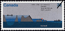 Timbre de 1984 - Voie maritime du Saint-Laurent, 1959-1984 - Timbre du Canada