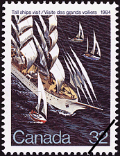 1984 - Tall Ships Visit, 1984 - Canadian stamp - Stamps of Canada