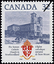The Roman Catholic Church in Newfoundland, 1784-1984 1984 - Canadian stamp