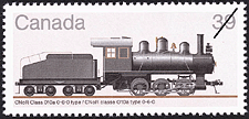 Timbre de 1985 - CNoR classe 010a type 0-6-0 - Timbre du Canada