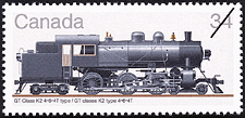 1985 - GT classe K2 type 4-6-4T - Canadian stamp - Stamps of Canada