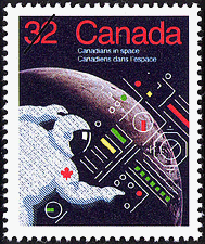 Canadiens dans l'espace 1985 - Timbre du Canada