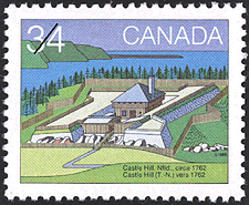 1985 - Castle Hill, Nfld., circa 1762 - Canadian stamp - Stamps of Canada