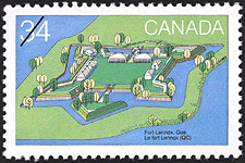 Timbre de 1985 - Le fort Lennox (QC) - Timbre du Canada
