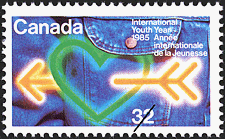 Timbre de 1985 - Année internationale de la Jeunesse, 1985 - Timbre du Canada