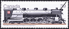Timbre de 1986 - CN classe U-2-a type 4-8-4 - Timbre du Canada