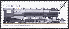 Timbre de 1986 - CP classe T1a type 2-10-4 - Timbre du Canada