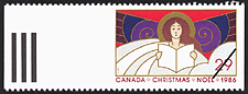 Angel with scroll 1986 - Canadian stamp