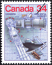 1986 - Canadarm - Canadian stamp - Stamps of Canada