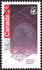 1986 - Expo Centre, Vancouver - Canadian stamp - Stamps of Canada