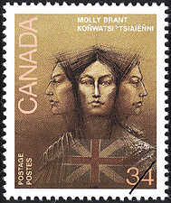 1986 - Molly Brant, Konwatsi'tsiaienni - Canadian stamp - Stamps of Canada