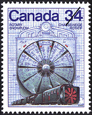 Timbre de 1986 - Chasse-neige rotatif - Timbre du Canada