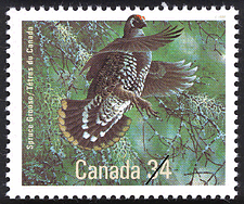 1986 - Spruce Grouse - Canadian stamp - Stamps of Canada