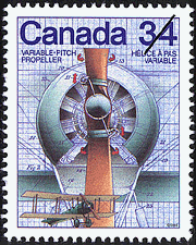 1986 - Variable-Pitch Propeller - Canadian stamp - Stamps of Canada