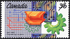 1987 - Engineering, 1887-1987 - Canadian stamp - Stamps of Canada
