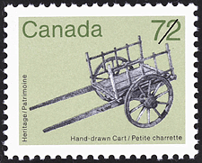 Timbre de 1987 - Petite charrette - Timbre du Canada