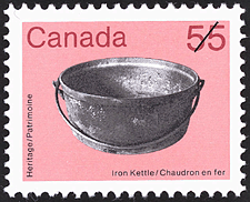 Timbre de 1987 - Chaudron en fer - Timbre du Canada