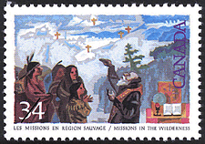 Missions in the Wilderness 1987 - Canadian stamp