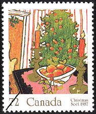 Timbre de 1987 - Le gui - Timbre du Canada