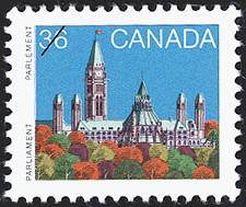 1987 - Parliament - Canadian stamp - Stamps of Canada