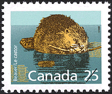 Timbre de 1988 - Le castor - Timbre du Canada