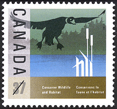 1988 - Duck - Canadian stamp - Stamps of Canada