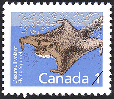Timbre de 1988 - L'écureuil volant - Timbre du Canada