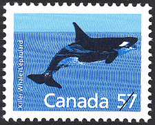1988 - Killer Whale - Canadian stamp - Stamps of Canada