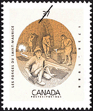 Timbre de 1988 - Les Forges du Saint-Maurice, 1738-1988 - Timbre du Canada