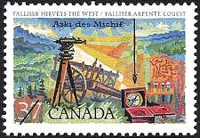 Timbre de 1988 - Palliser arpente l'Ouest - Timbre du Canada