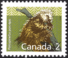 Le porc-épic 1988 - Timbre du Canada
