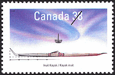 Timbre de 1989 - Kayak inuit - Timbre du Canada