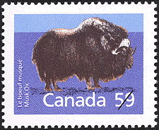 1989 - Musk Ox - Canadian stamp - Stamps of Canada