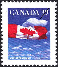 Timbre de 1989 - Le drapeau - Timbre du Canada
